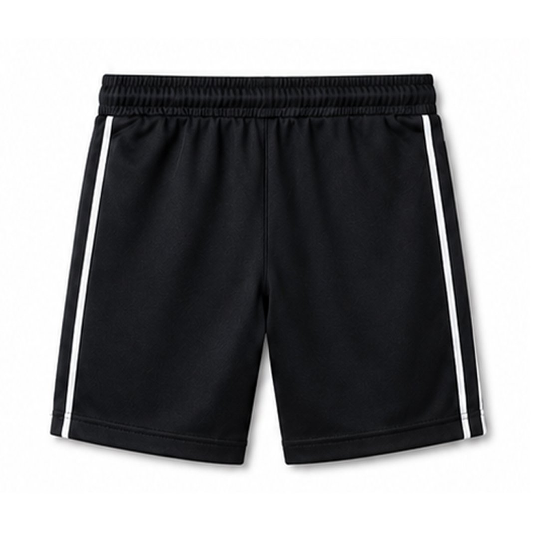 black w white stripes short back black w white stripes short back