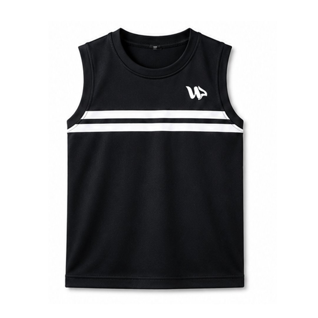 black w white stripes top front black w white stripes top front