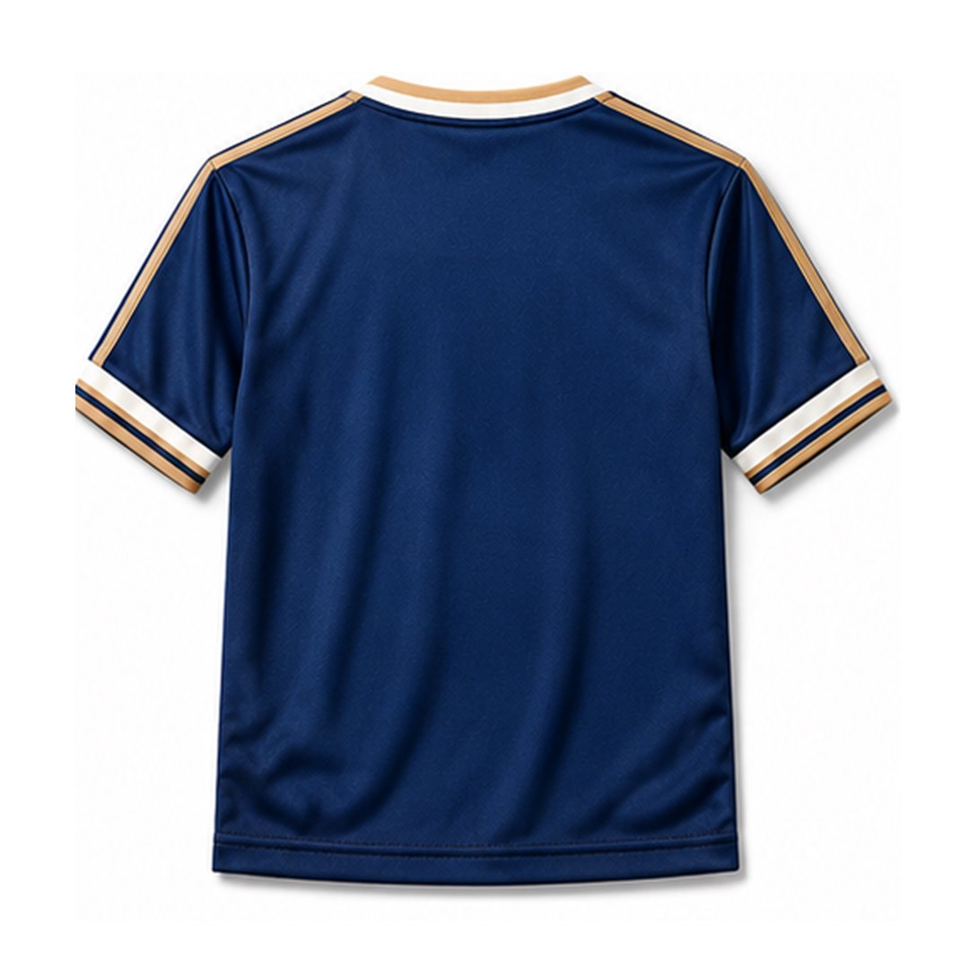 blue & golden shirt back blue & golden shirt back