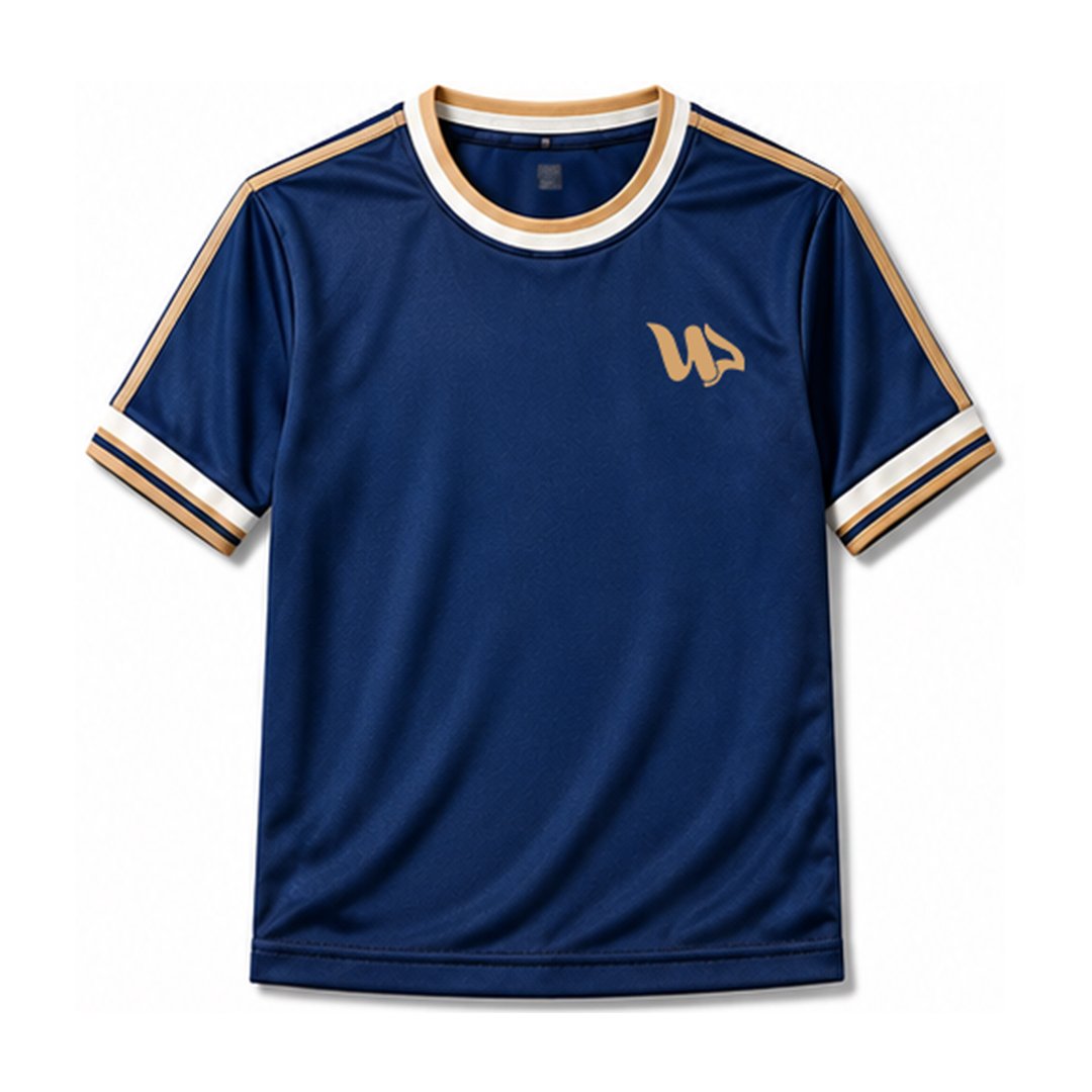 blue & golden shirt front blue & golden shirt front