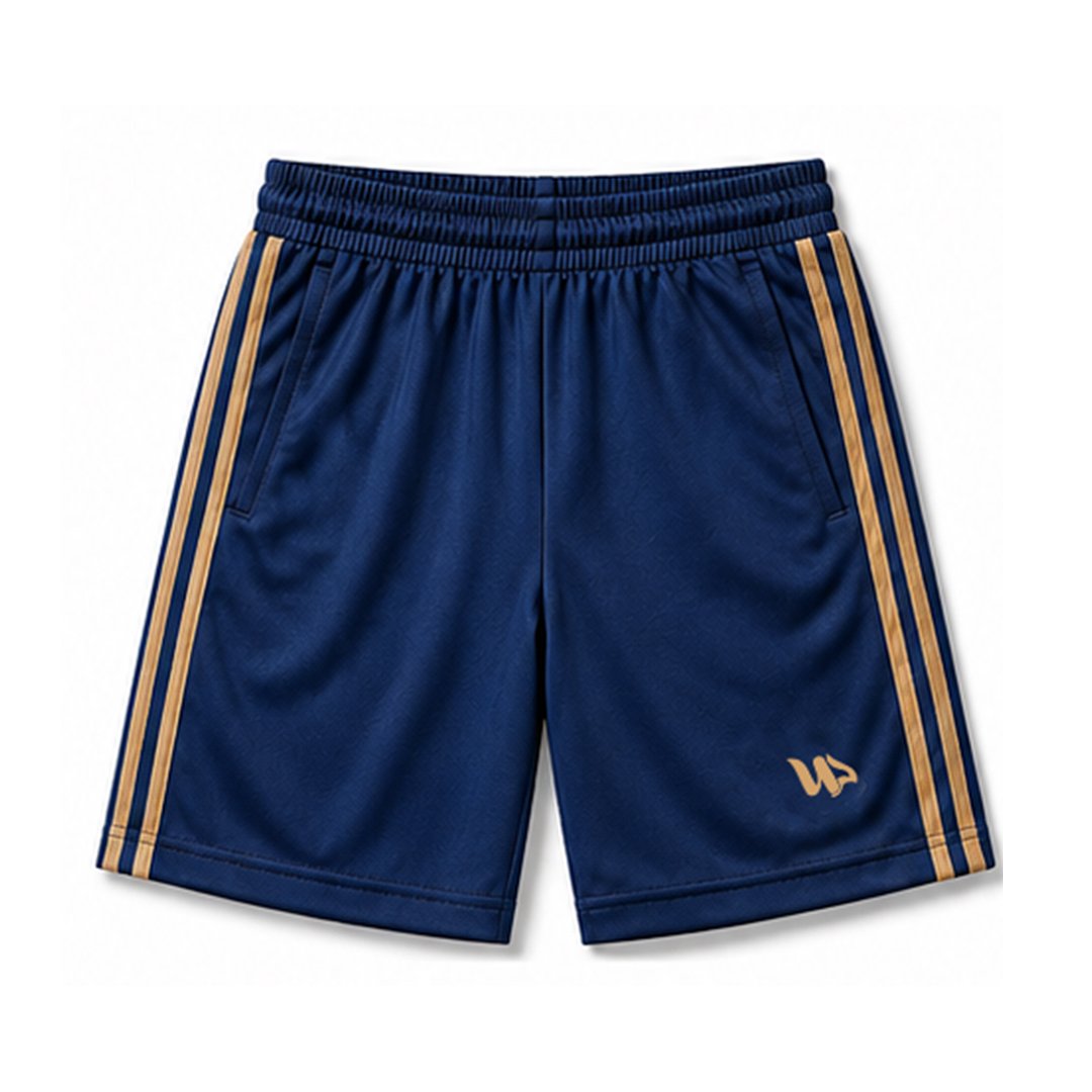 blue & golden short front blue & golden short front