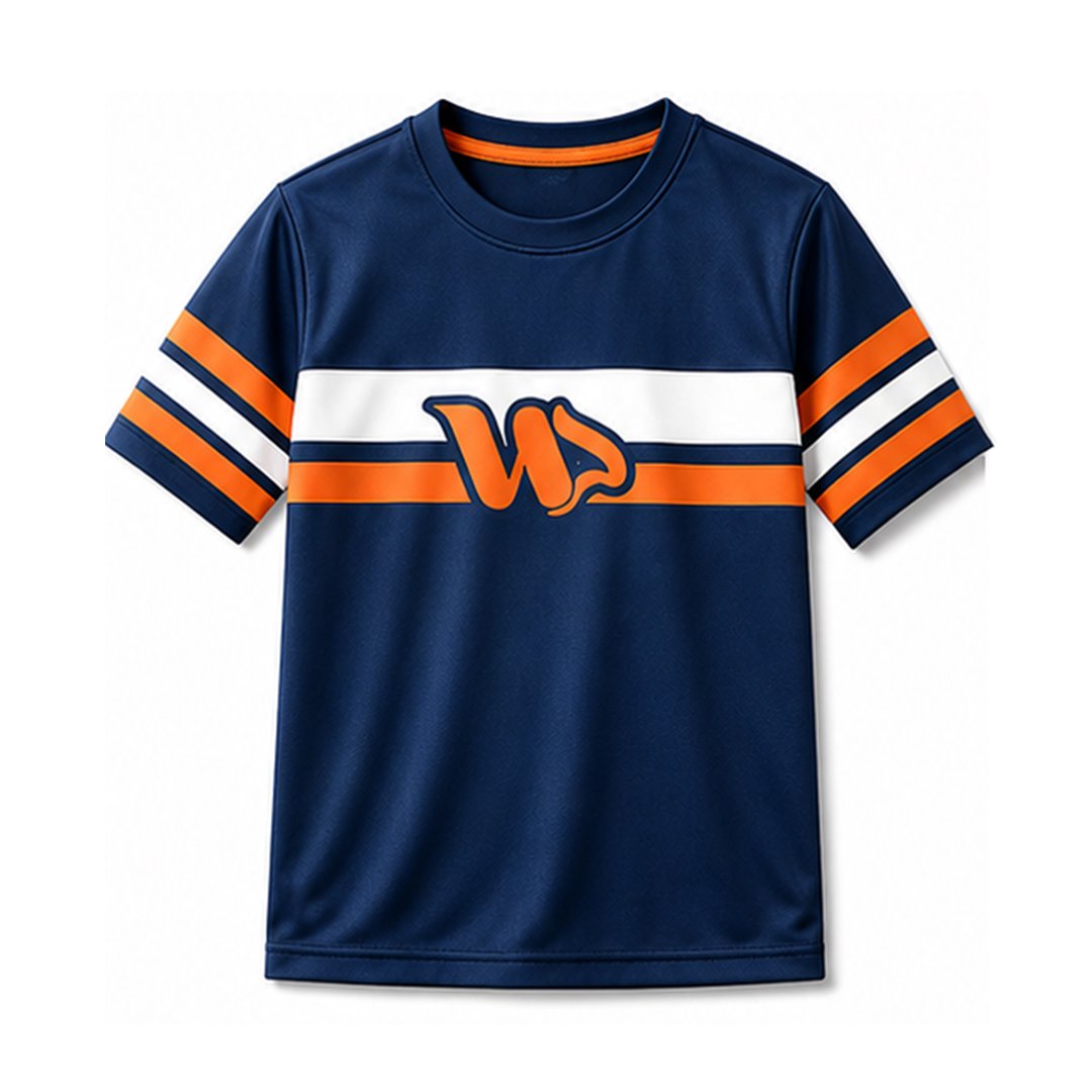 blue & orange shirt front blue & orange shirt front