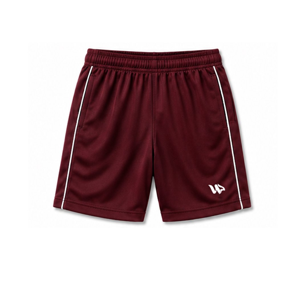 maroon short front maroon short front